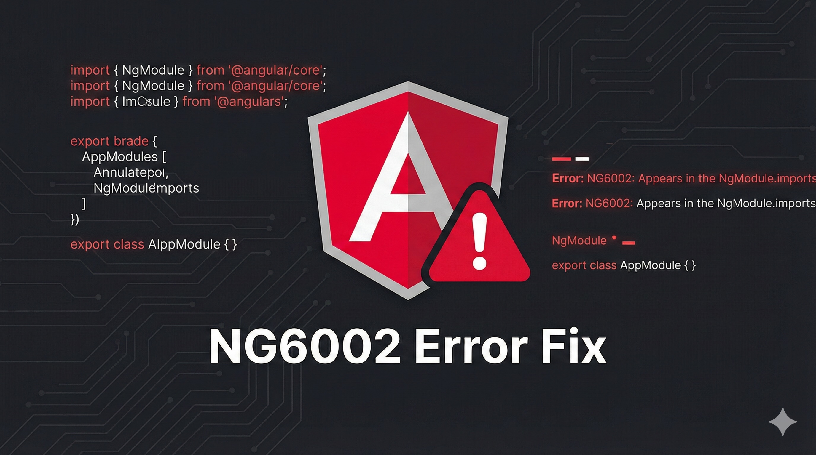 Fix Angular error NG6002 – NgModule.imports error